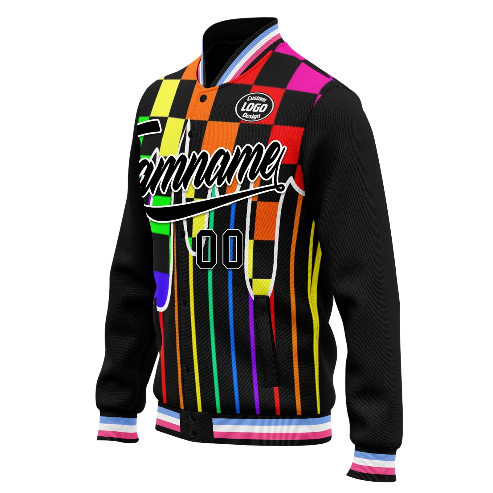 Custom Jacket Bomber Full-Snap Varsity Letterman Personalized Jacket FZ005-D025003-11