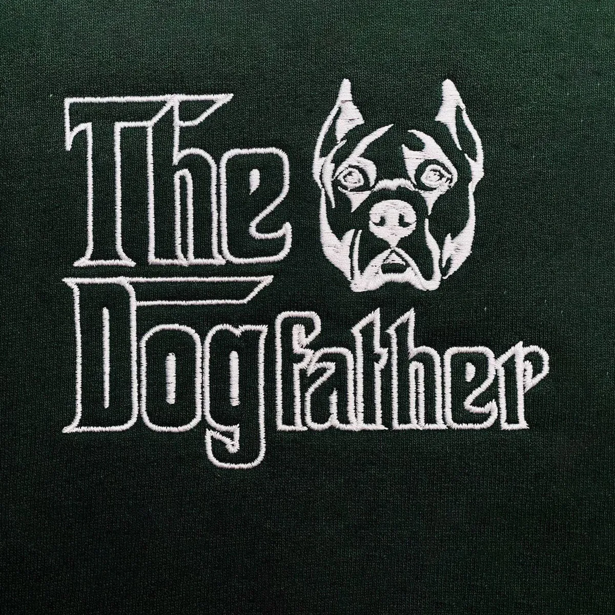 Custom Pitbull Dog Dad Polo Shirt, Personalized The DogFather Embroidered Polo Shirt Pitbull, Best Gifts for Pitbull Lovers