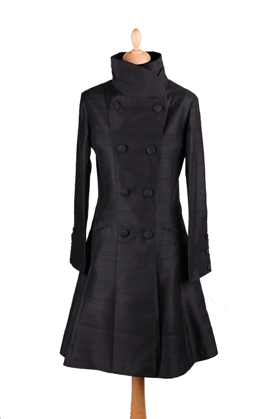 Delphine Coat in Liquorice