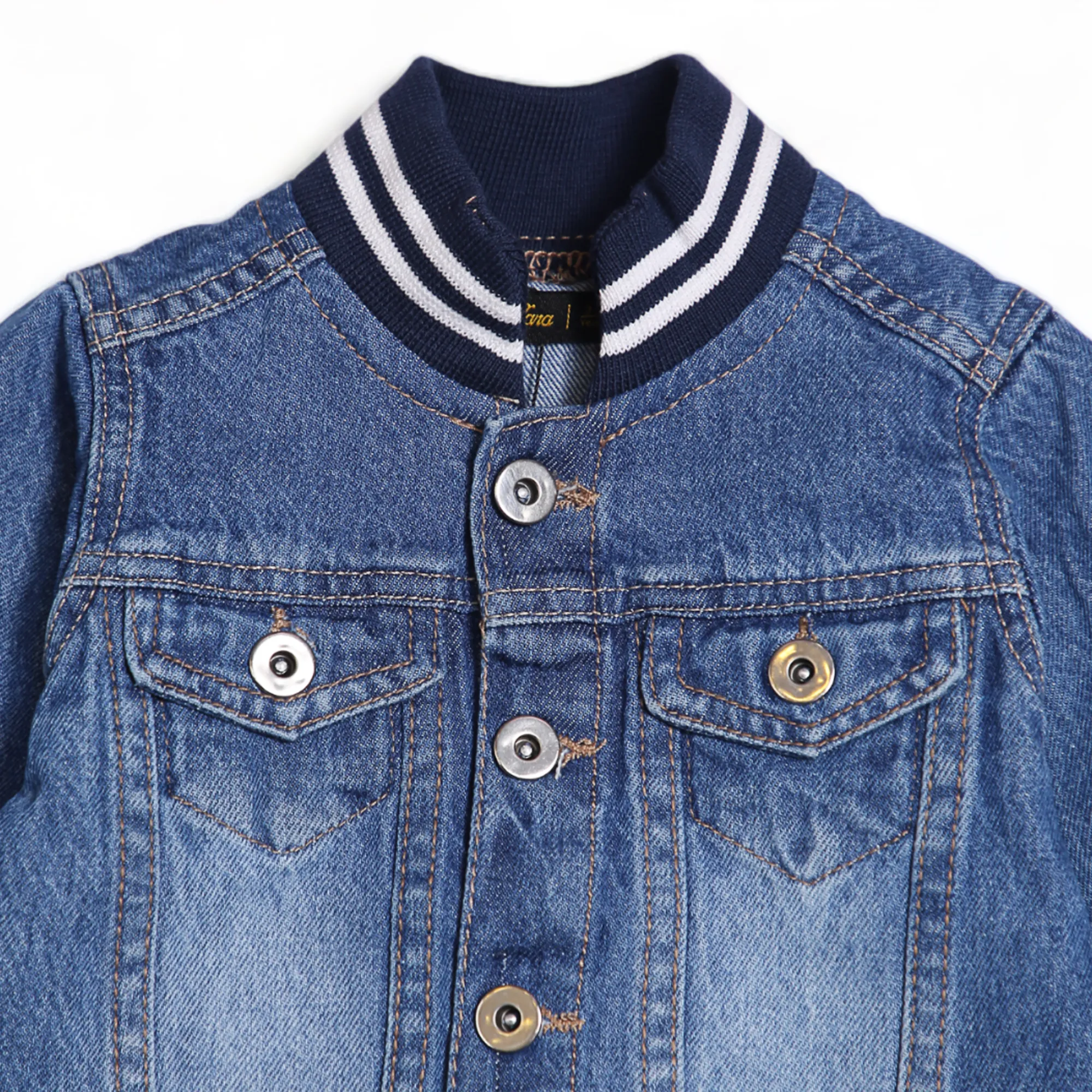 DENIM JACKET W/RIB