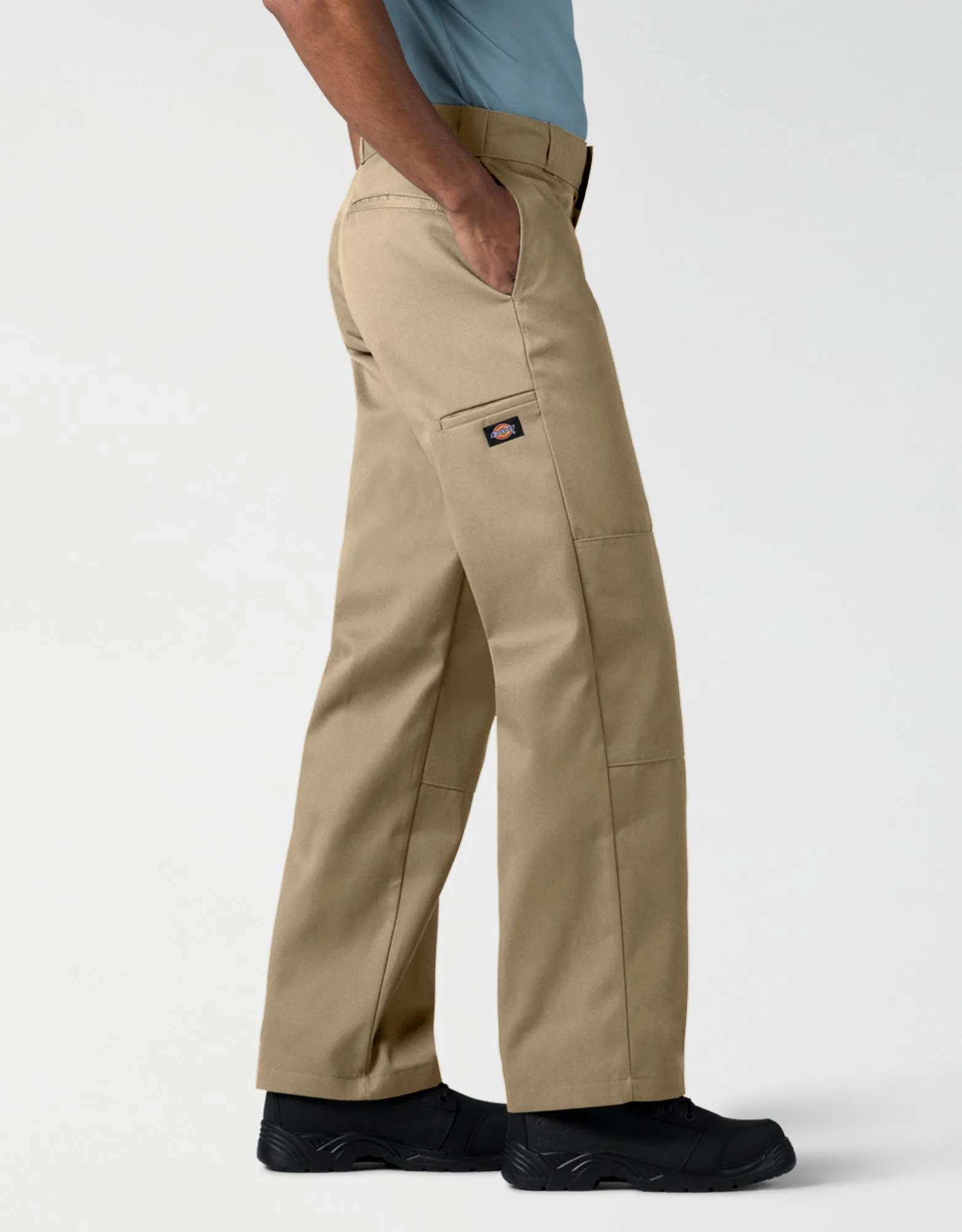 Dickies Loose Fit Double Knee Work Pants, Military Khaki