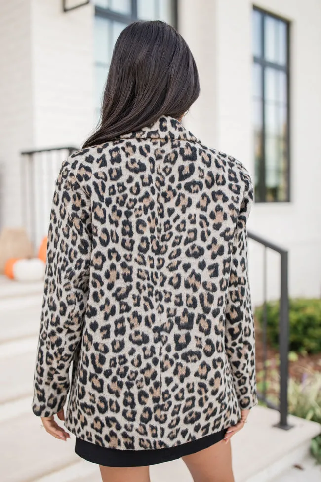 Do It Pronto Leopard Wool Blend Blazer Coat FINAL SALE