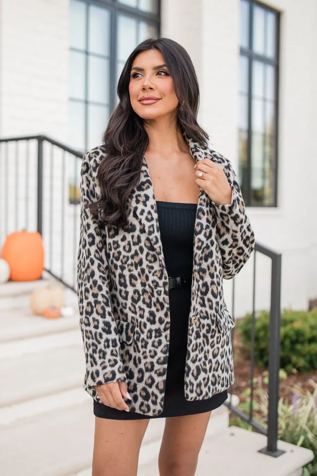 Do It Pronto Leopard Wool Blend Blazer Coat FINAL SALE