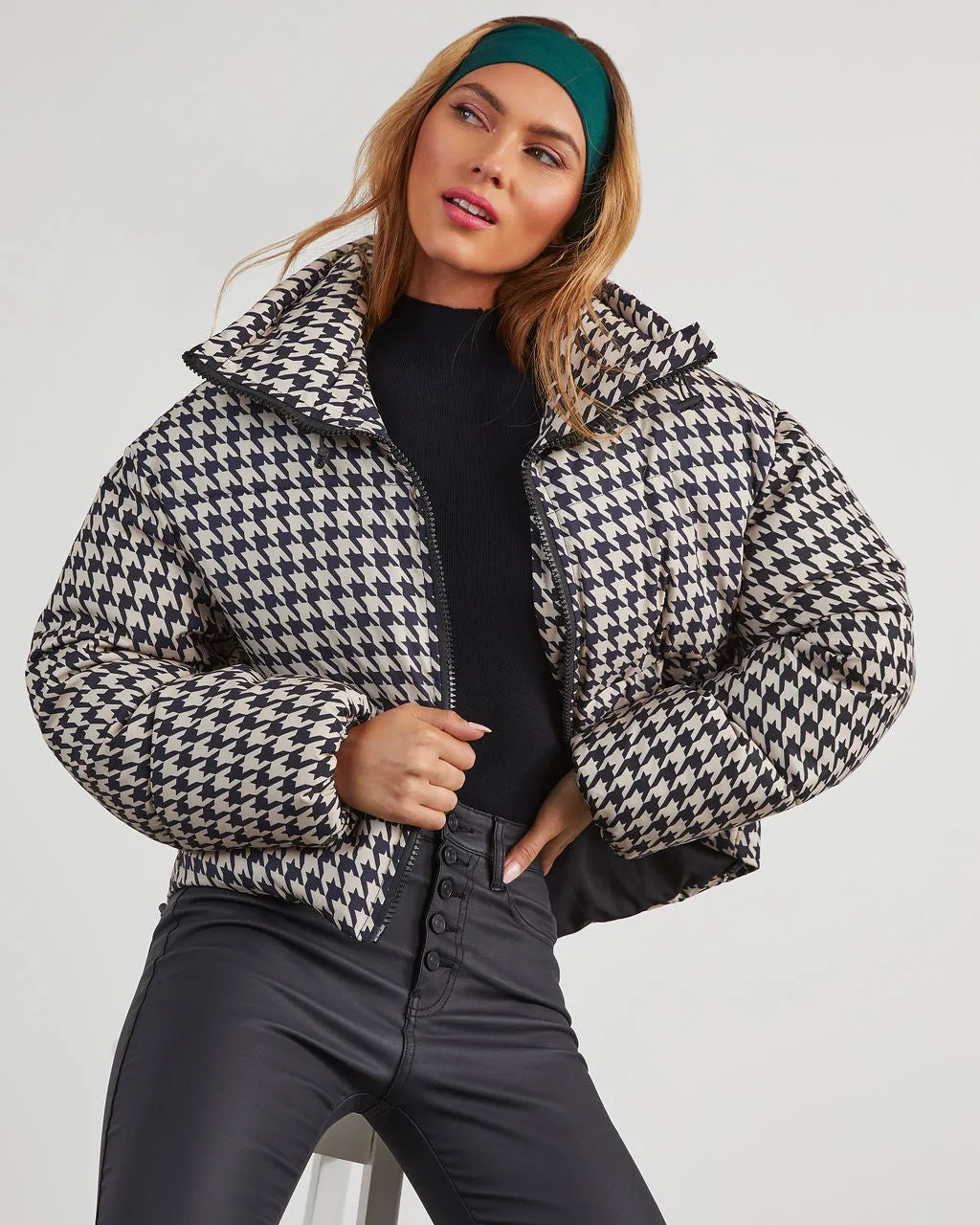 Donner Houndstooth Puffer Jacket