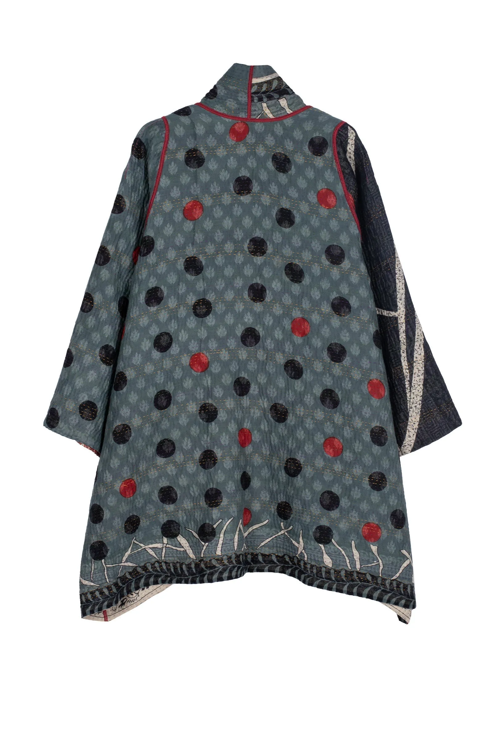 DOT & PAISLEY KANTHA A-LINE JKT - dp4003-nvy -