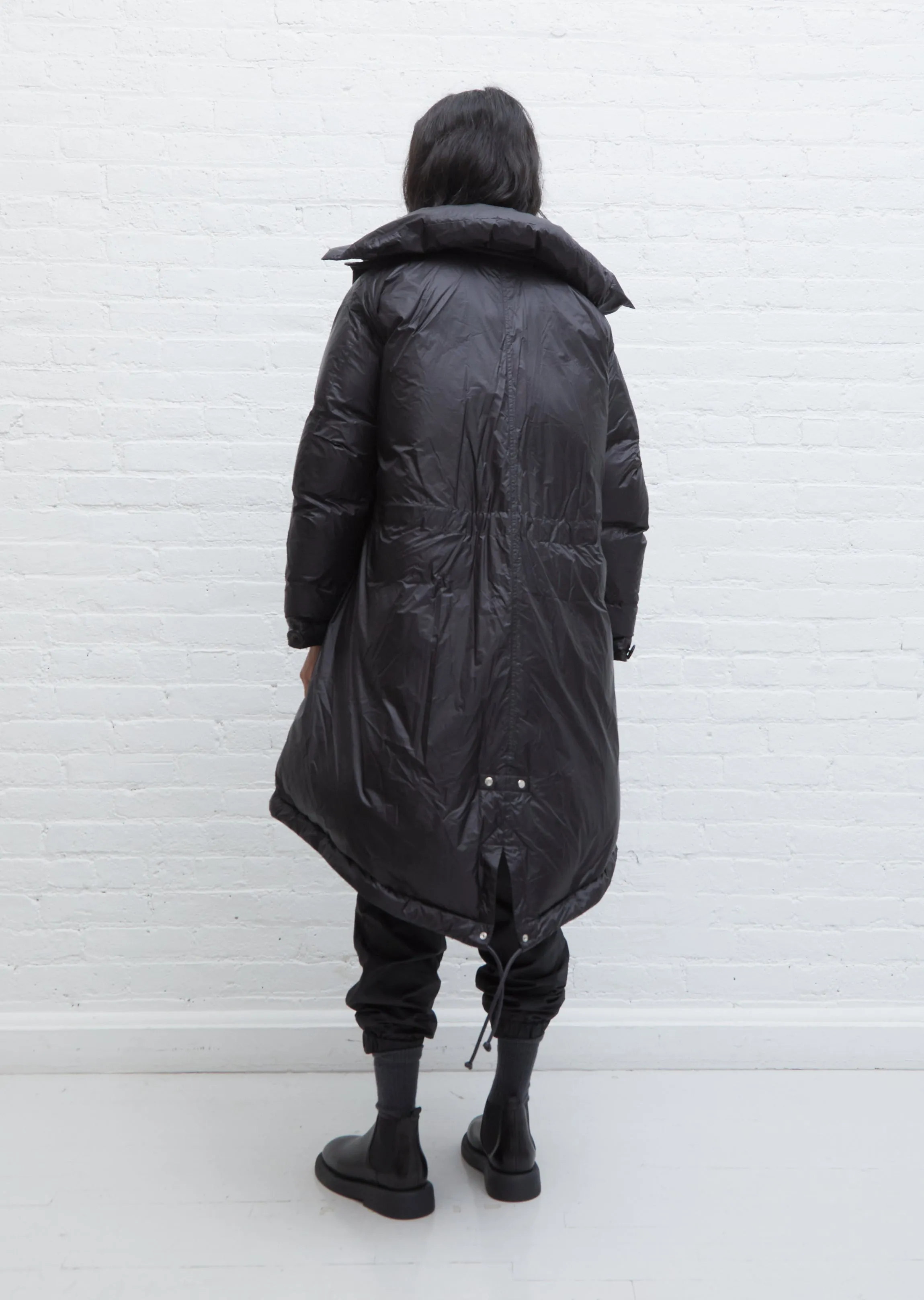 Down Coat — Black