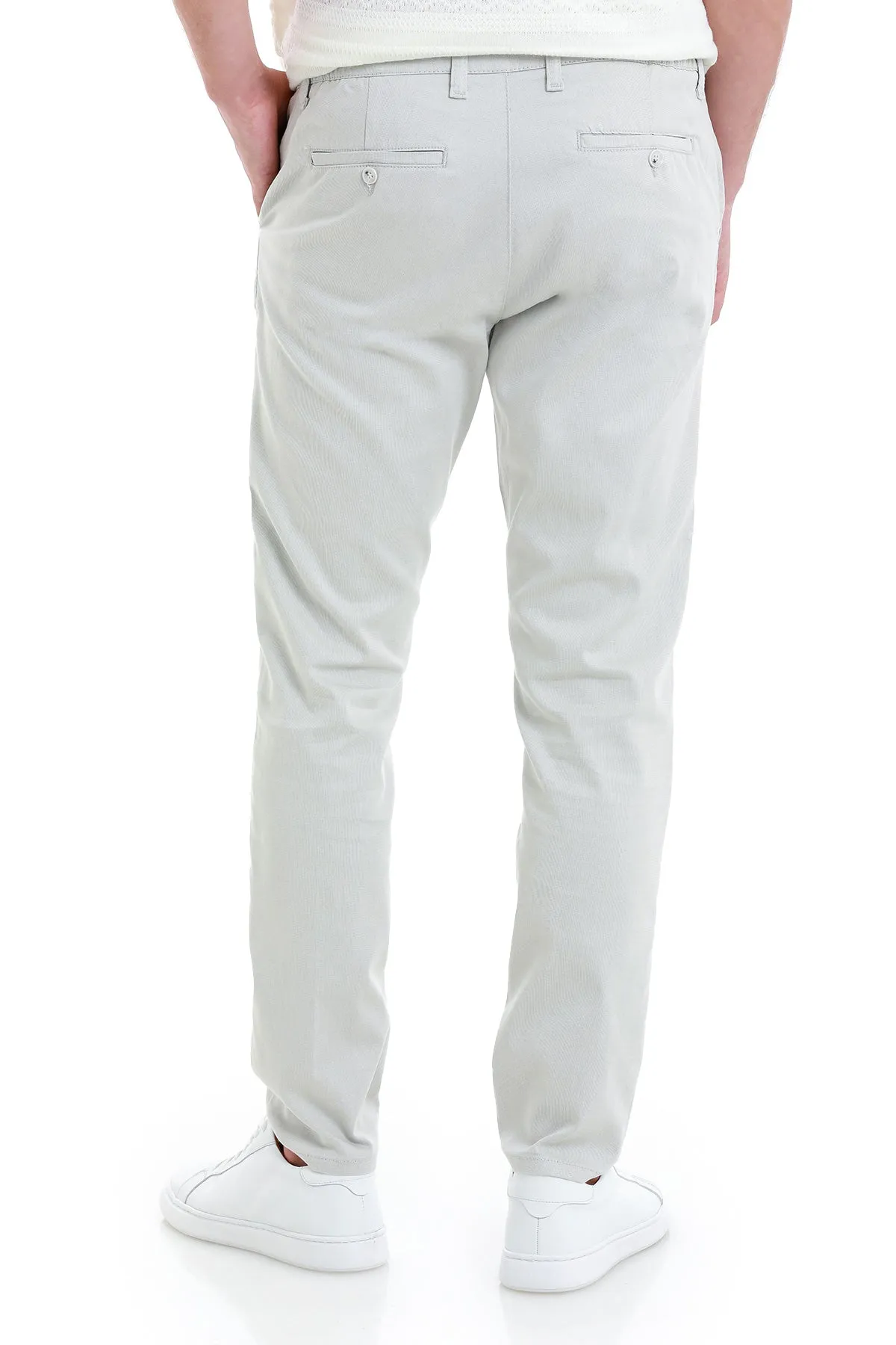 Dynamic Fit High Waist Cotton Blend Light Gray Jogger