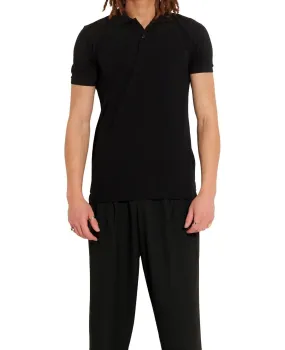 Embroidered Logo Polo Shirt (Black) - I23F03063109000