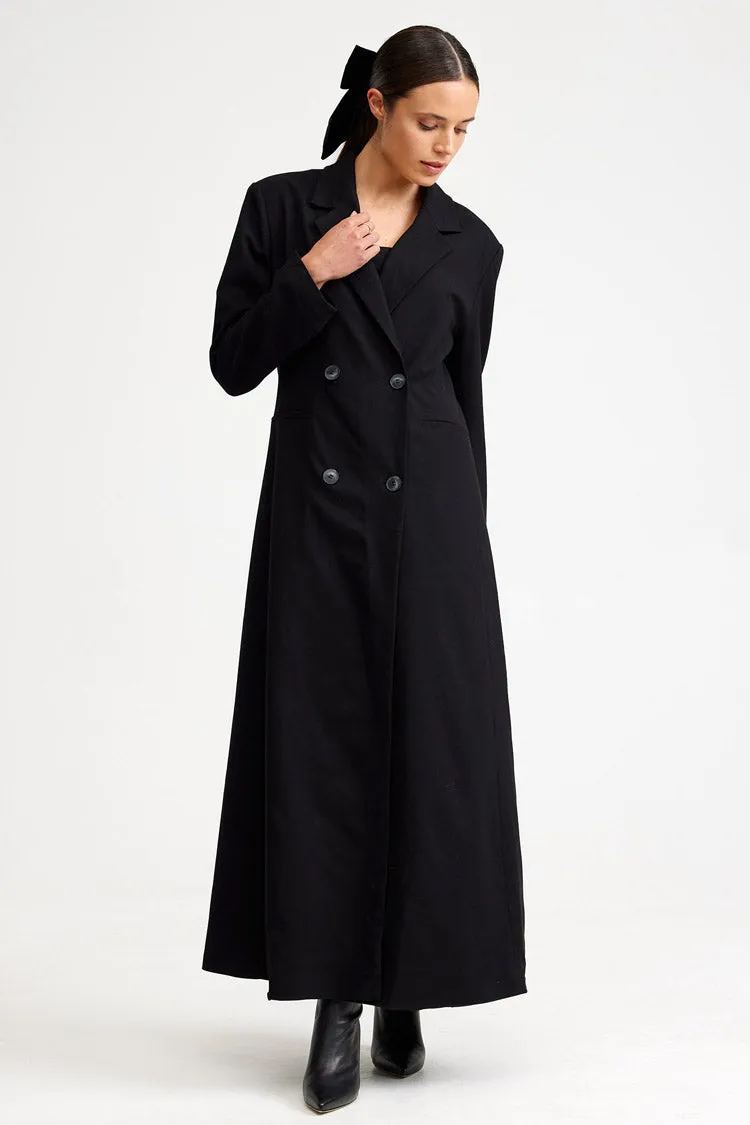 Evangeline Coat in Nero