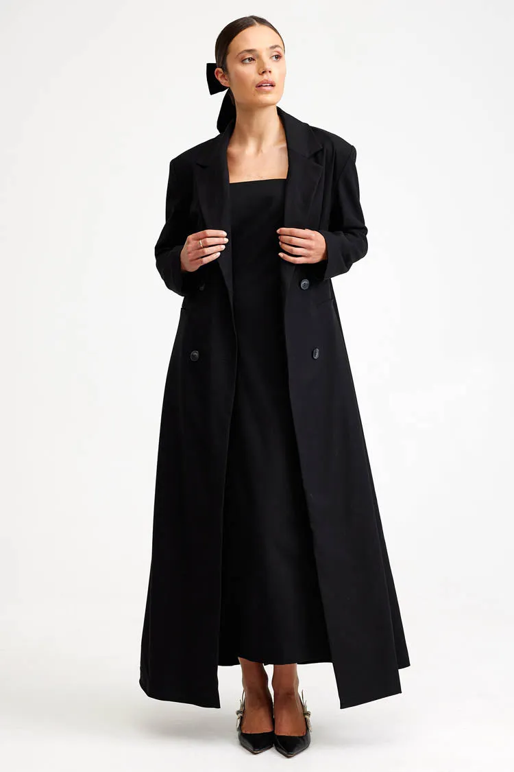 Evangeline Coat in Nero