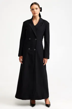 Evangeline Coat in Nero