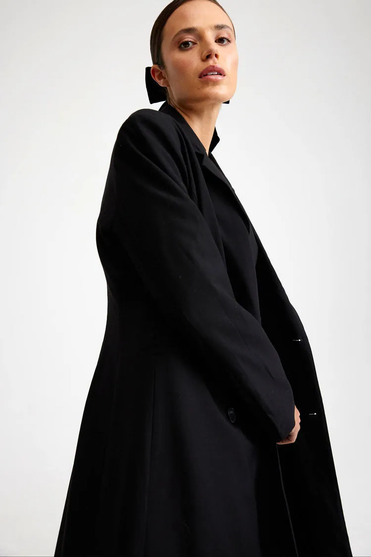 Evangeline Coat in Nero