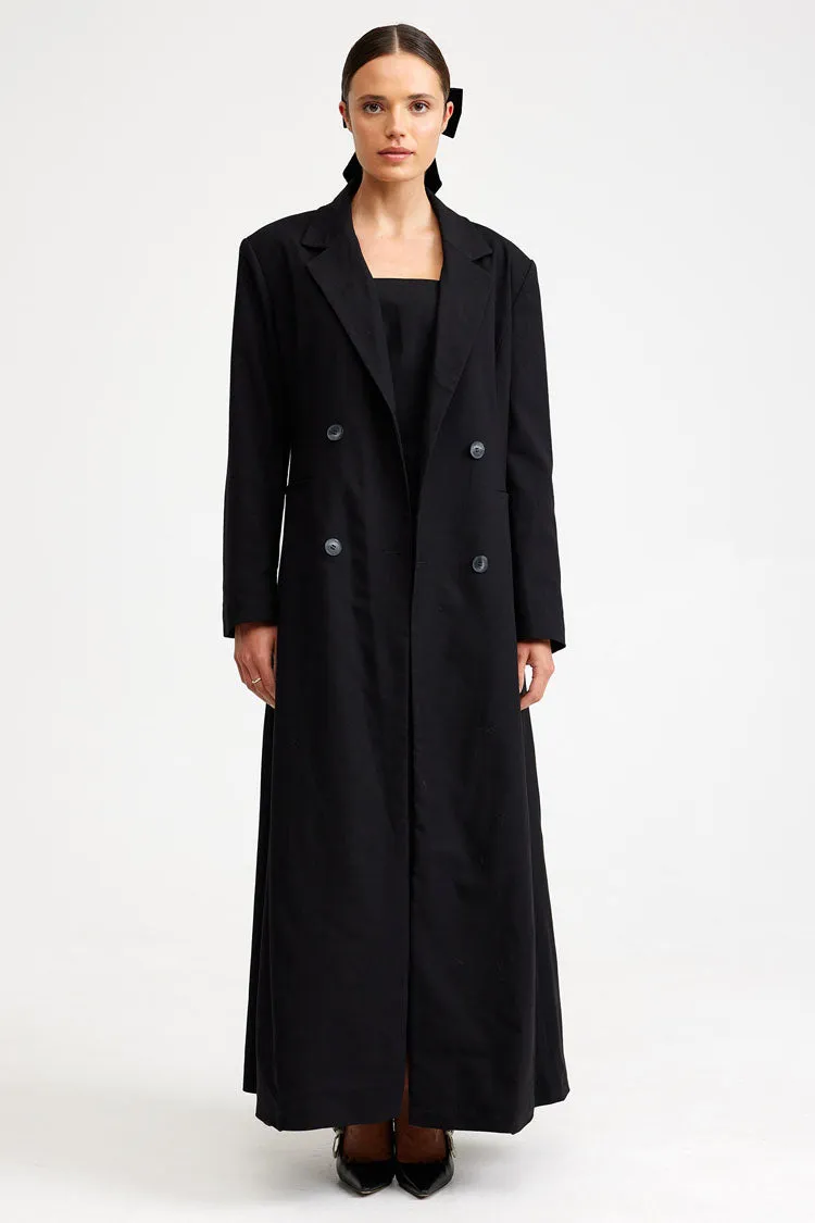 Evangeline Coat in Nero