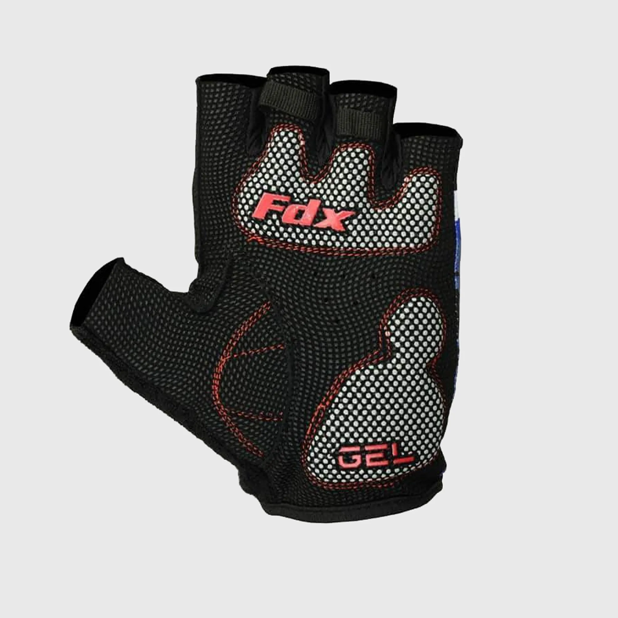 Fdx Delta Black Gel Padded Fingerless Summer Cycling Gloves