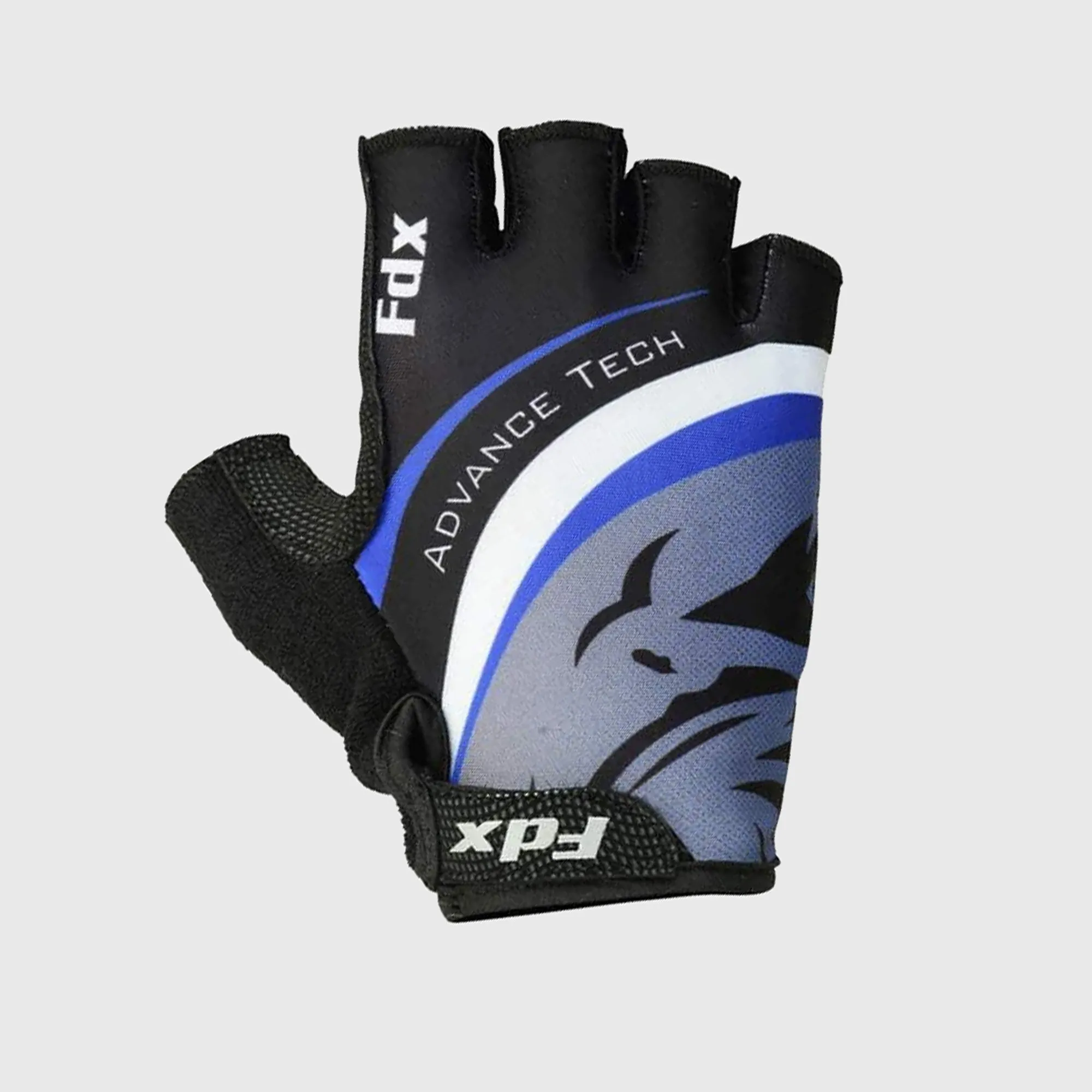 Fdx Delta Black Gel Padded Fingerless Summer Cycling Gloves