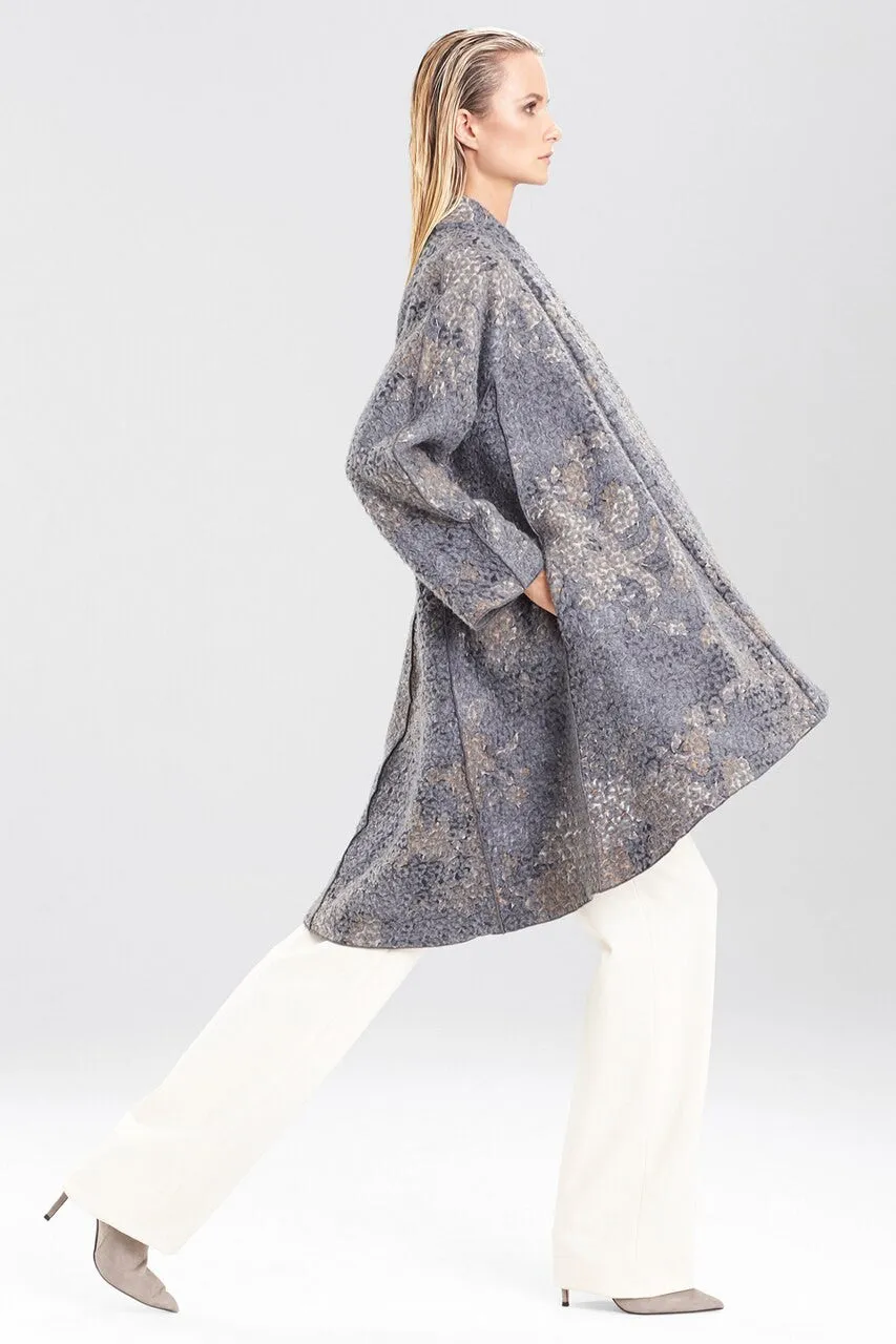 Felted Jacquard Trapeze Coat