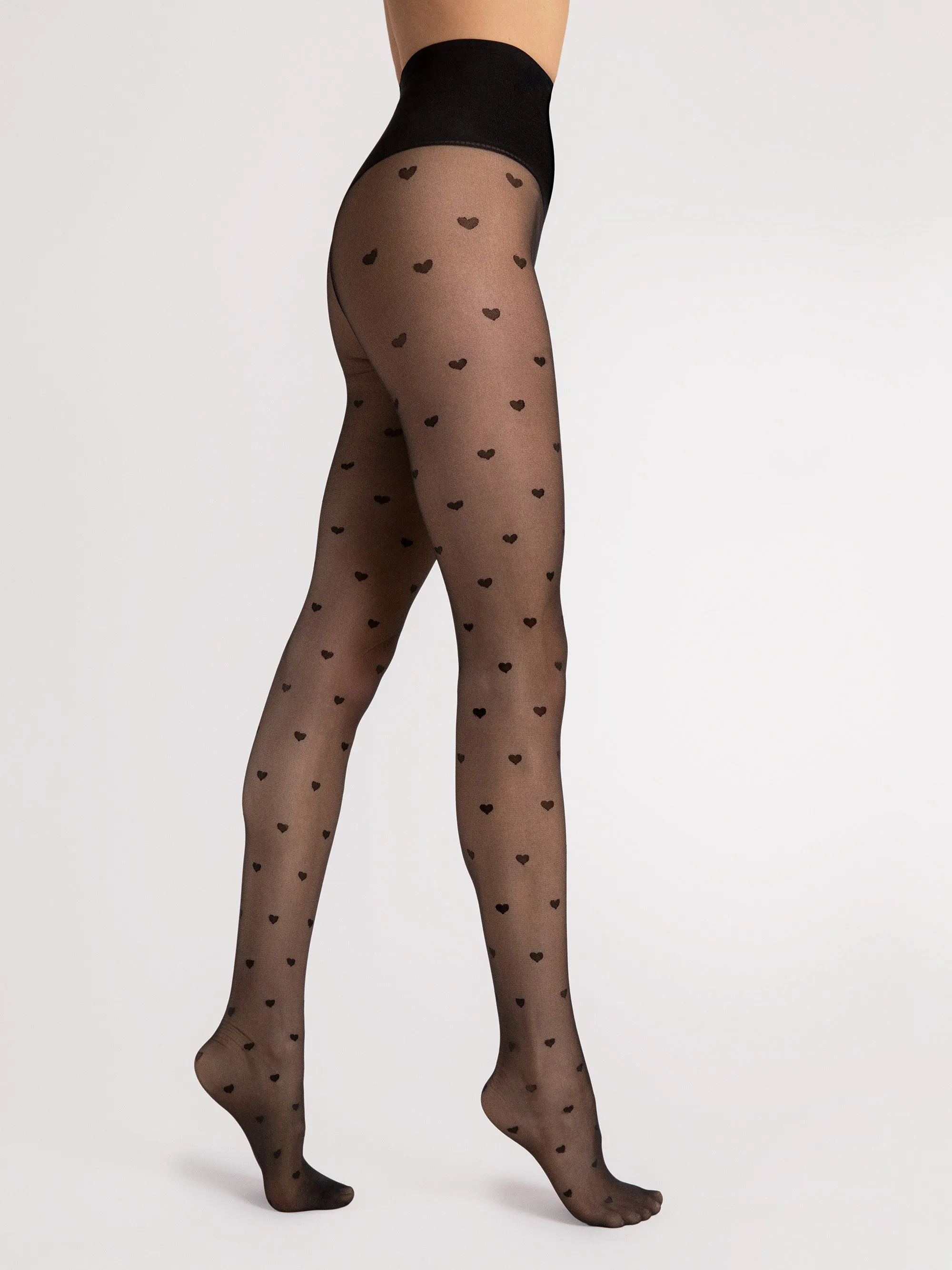 FiORE Heartbeat 20 Denier Patterned Control Top Tights