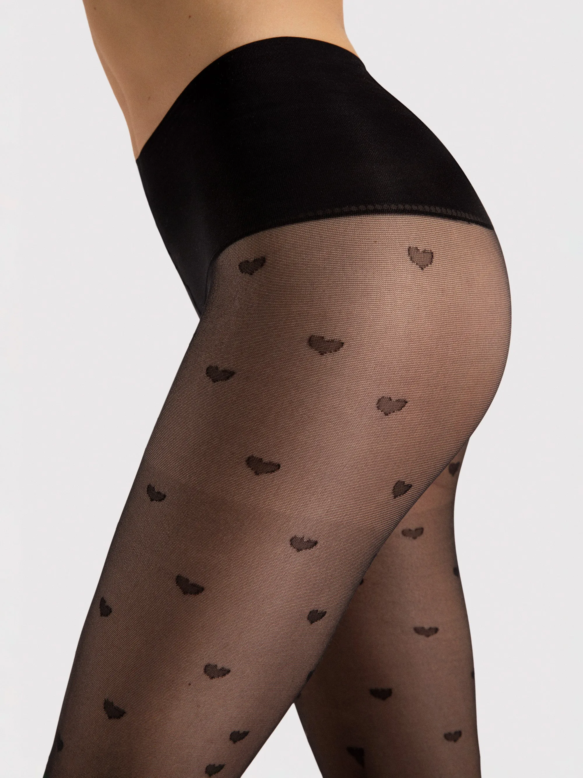 FiORE Heartbeat 20 Denier Patterned Control Top Tights