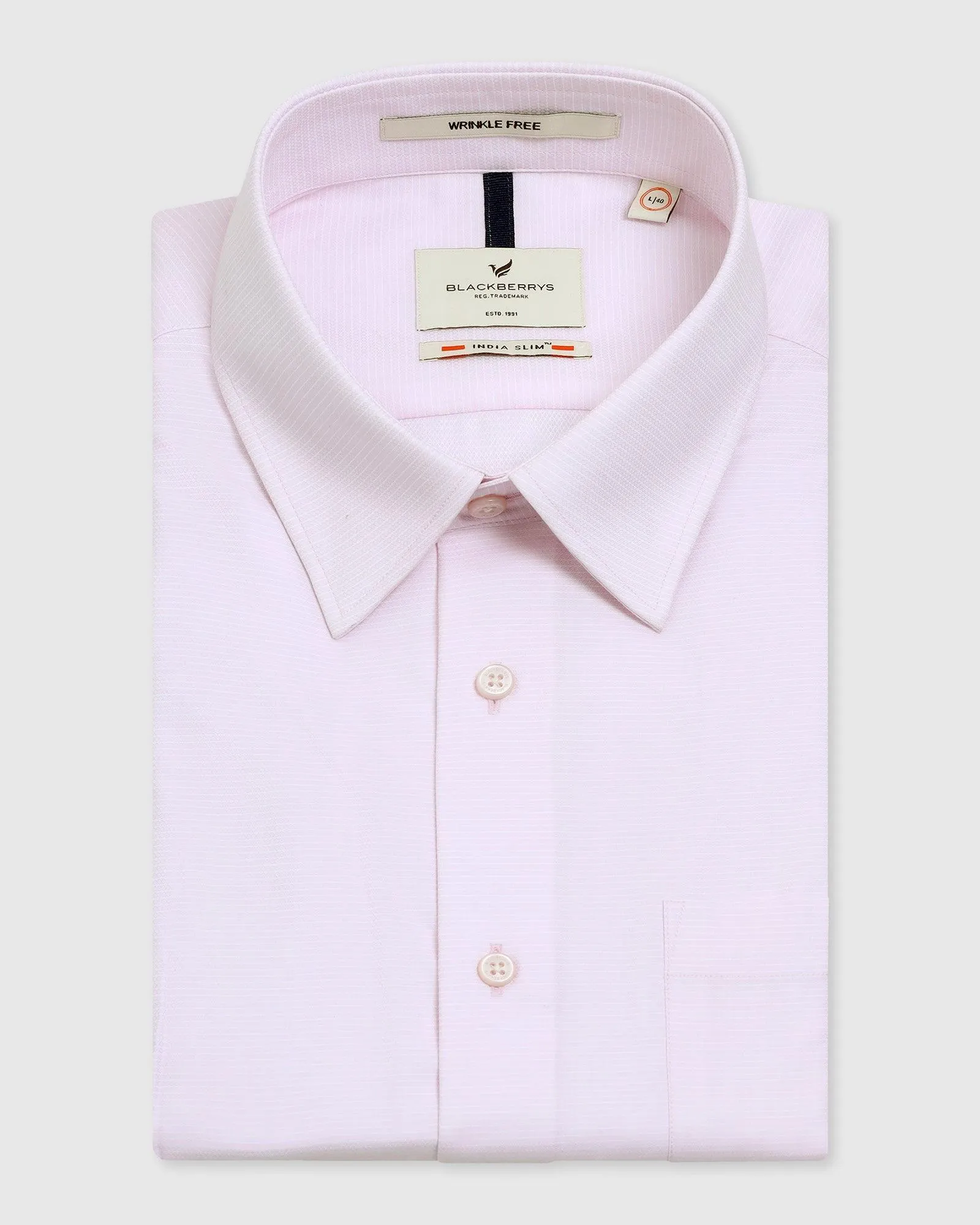 Formal Pink Textured Shirt - Zach