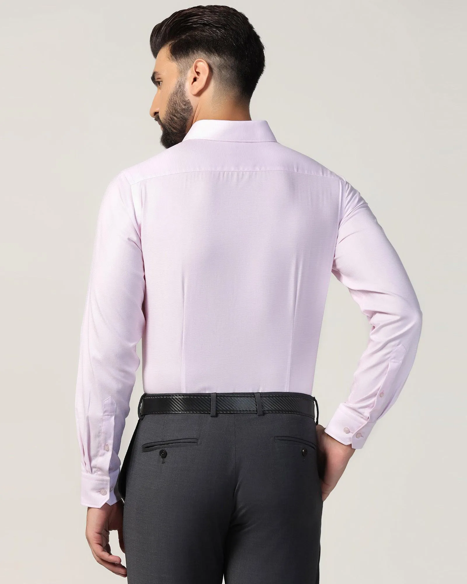 Formal Pink Textured Shirt - Zach