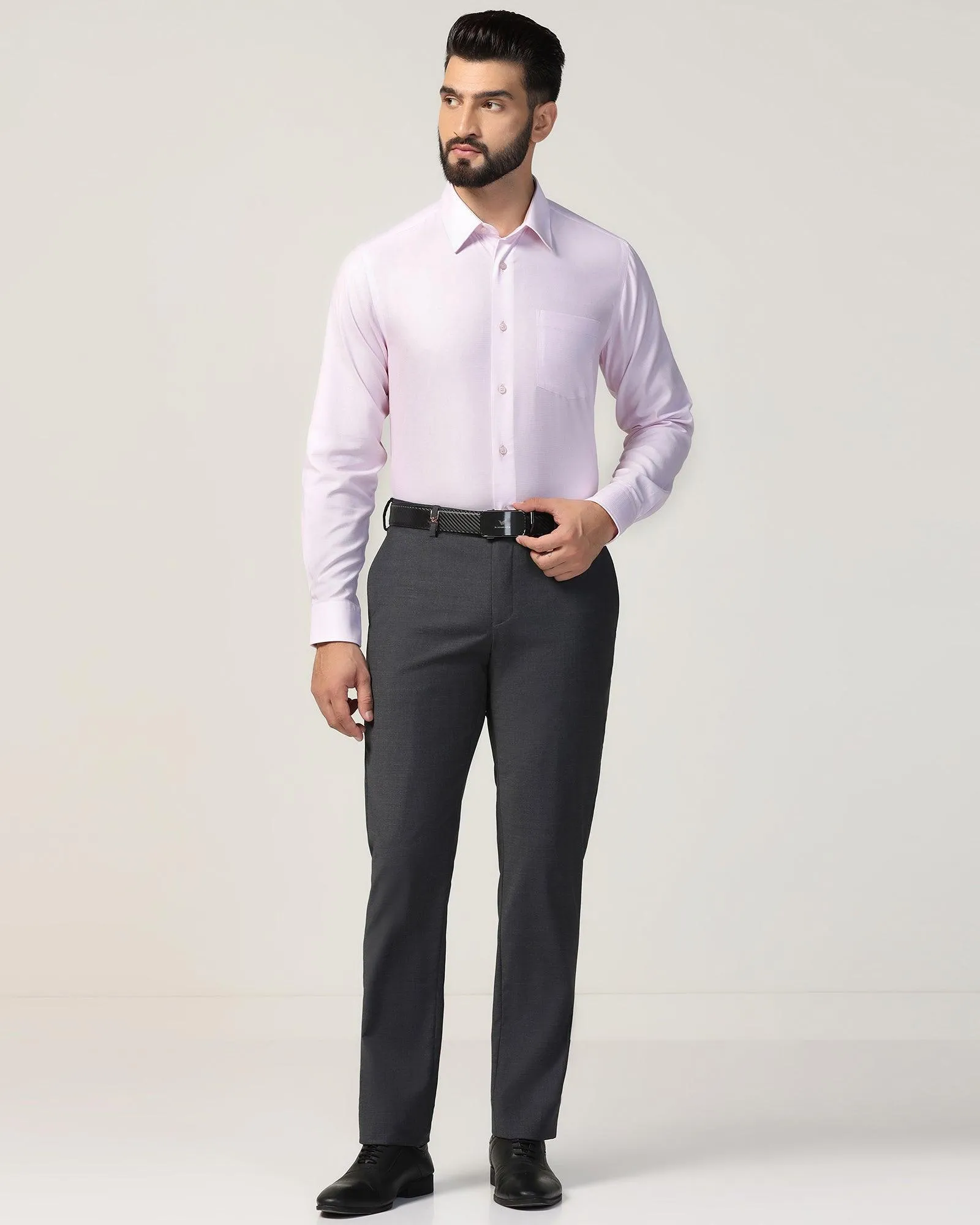 Formal Pink Textured Shirt - Zach