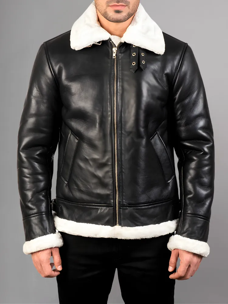 Francis B-3 Brown Leather Bomber Jacket