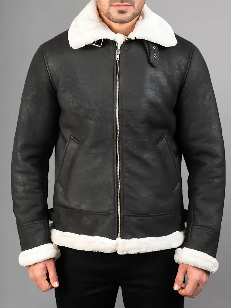 Francis B-3 Brown Leather Bomber Jacket