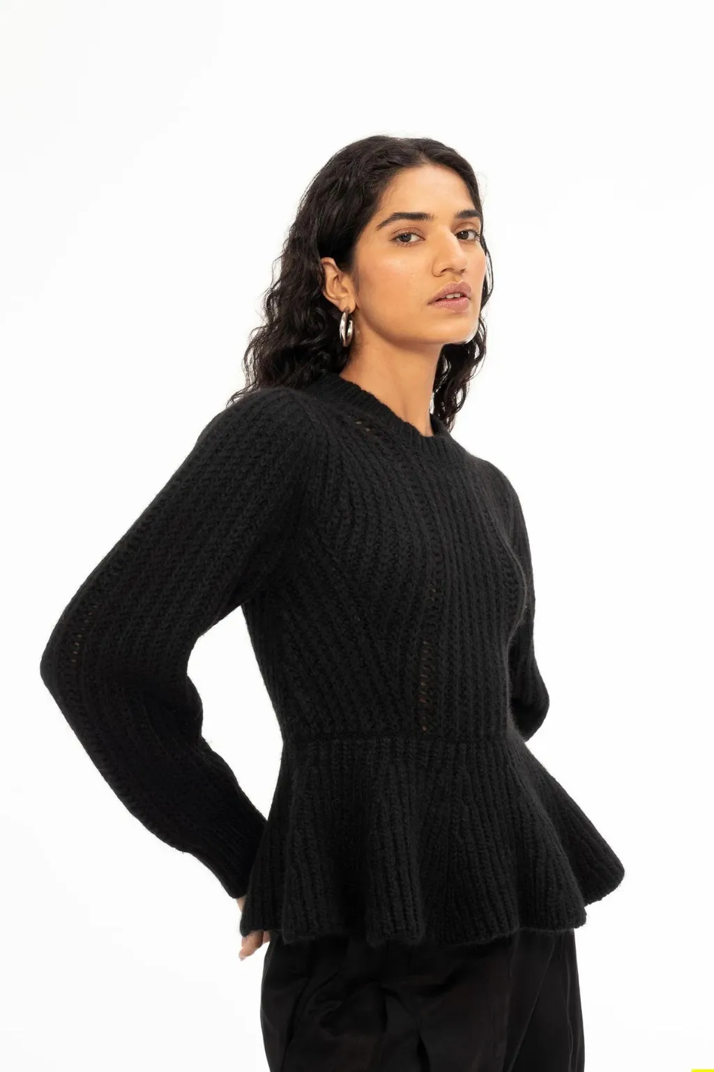 Freya Peplum Crew Neck