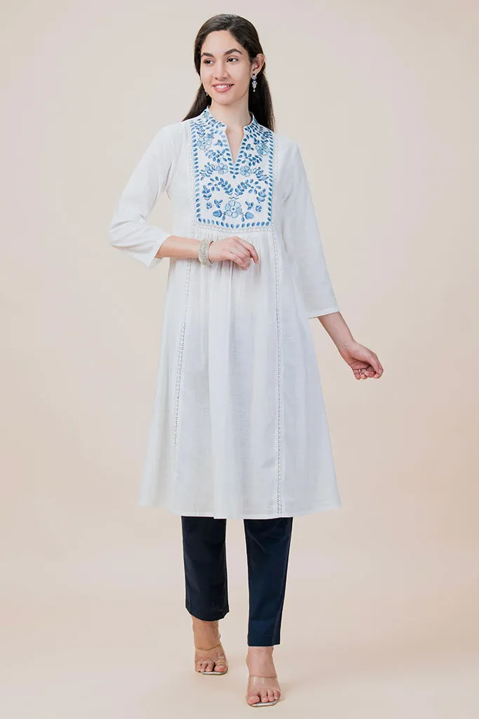 Frost Collared Long Kurta