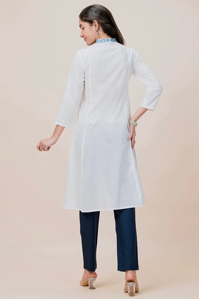 Frost Collared Long Kurta