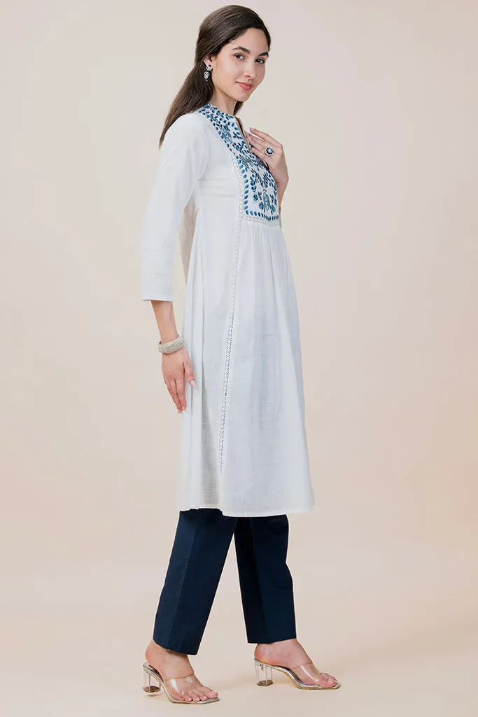 Frost Collared Long Kurta