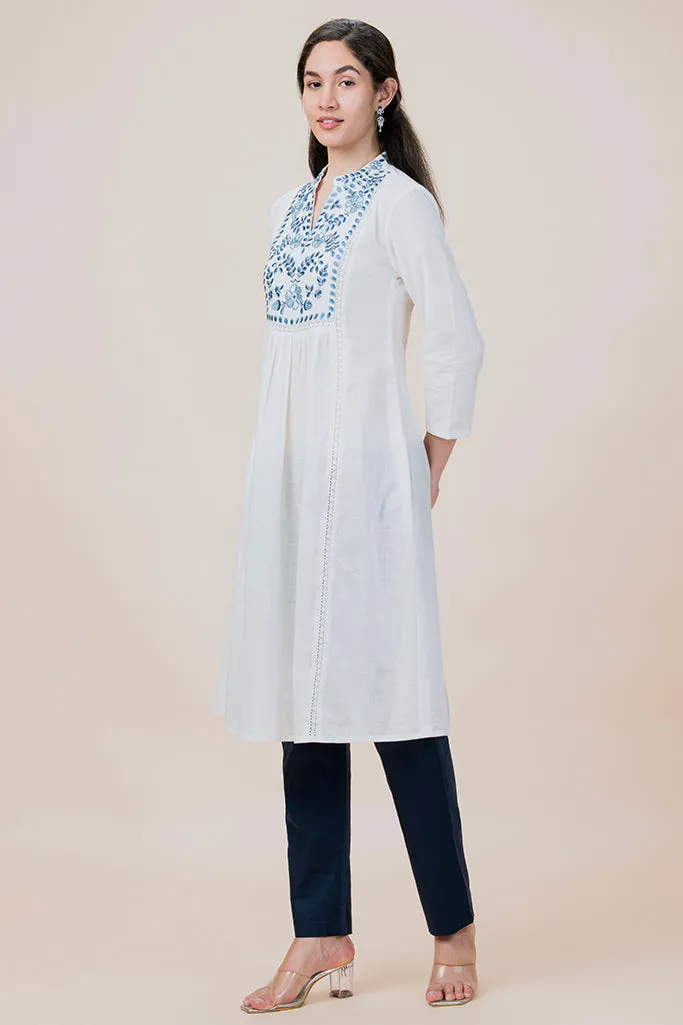 Frost Collared Long Kurta