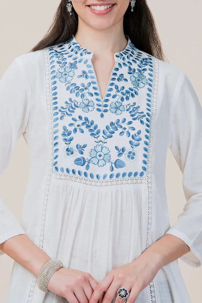 Frost Collared Long Kurta