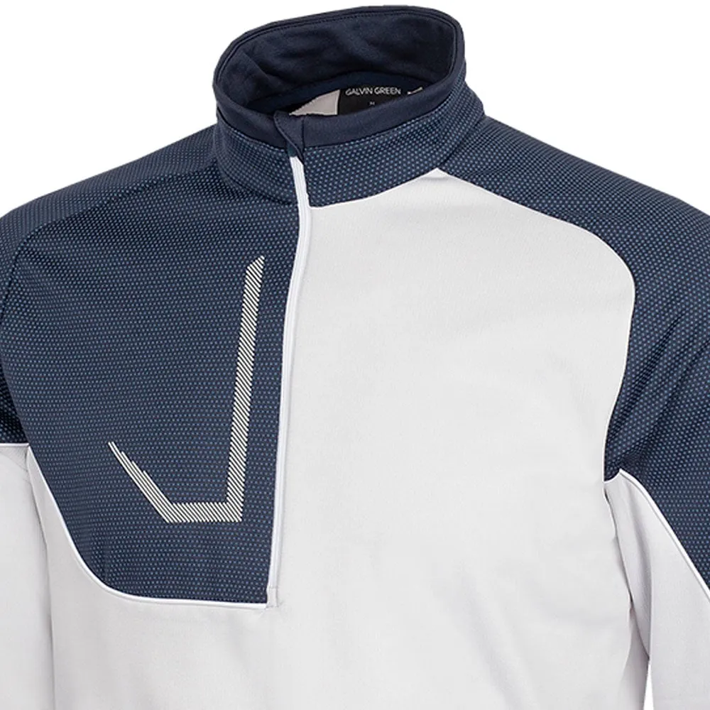 Galvin Green Daxton 1/2 Zip Insula Pullover - Navy/Cool Grey/White