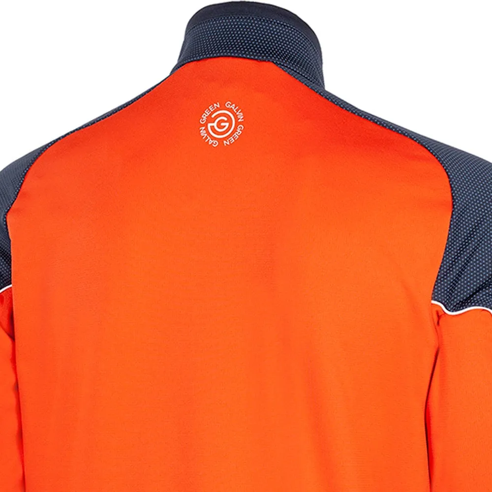 Galvin Green Daxton 1/2 Zip Insula Pullover - Orange/Navy/White