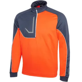 Galvin Green Daxton 1/2 Zip Insula Pullover - Orange/Navy/White