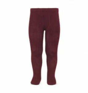 Garnet Ribbed Tights