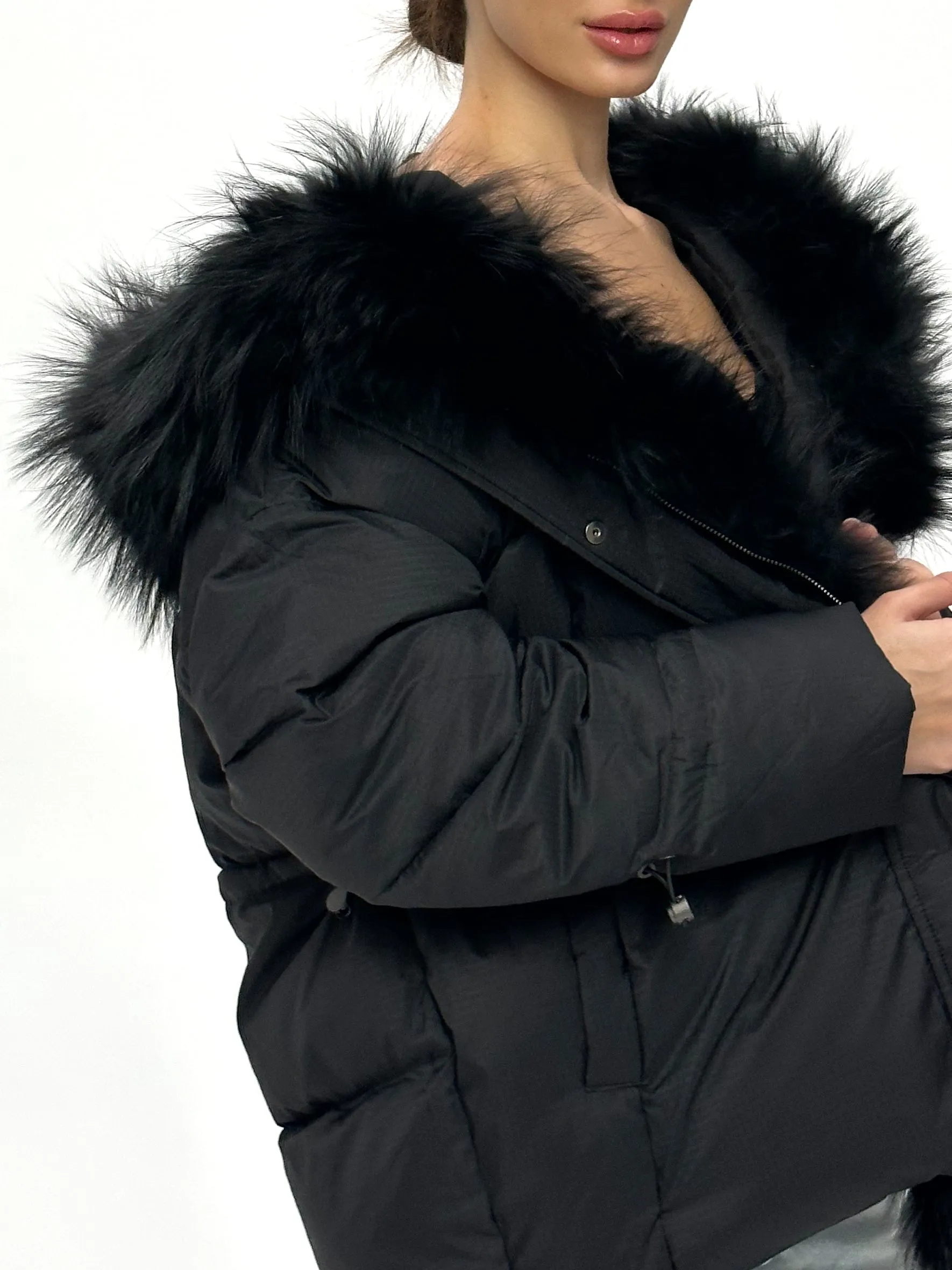 Genuine Fox Fur Down Fill Parka