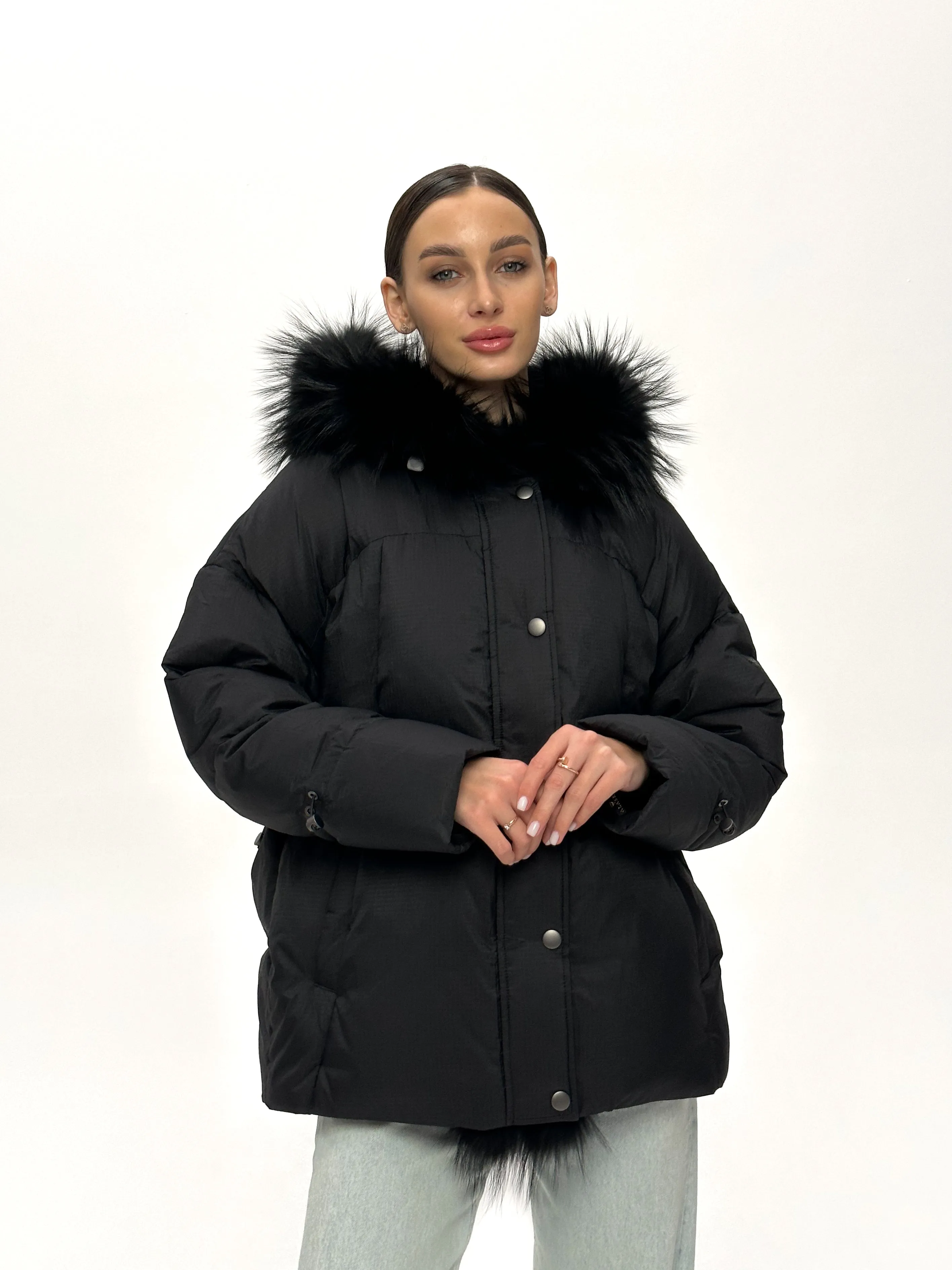 Genuine Fox Fur Down Fill Parka