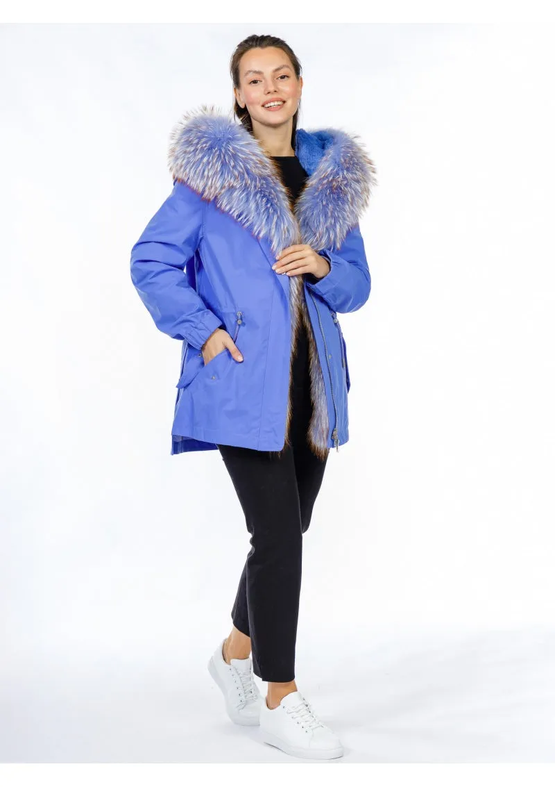 Genuine Fox Fur Rabbit Insulated Parka