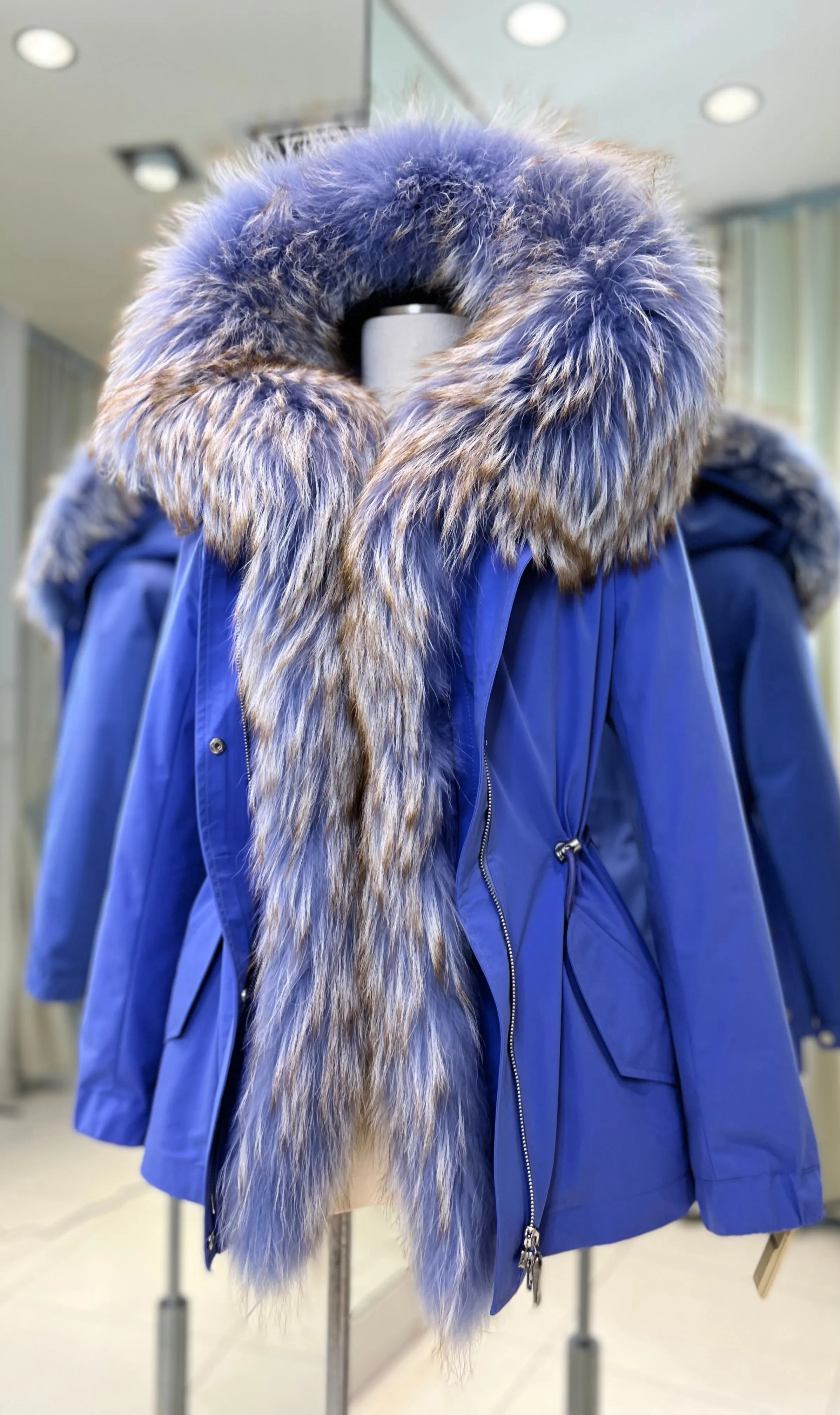 Genuine Fox Fur Rabbit Insulated Parka