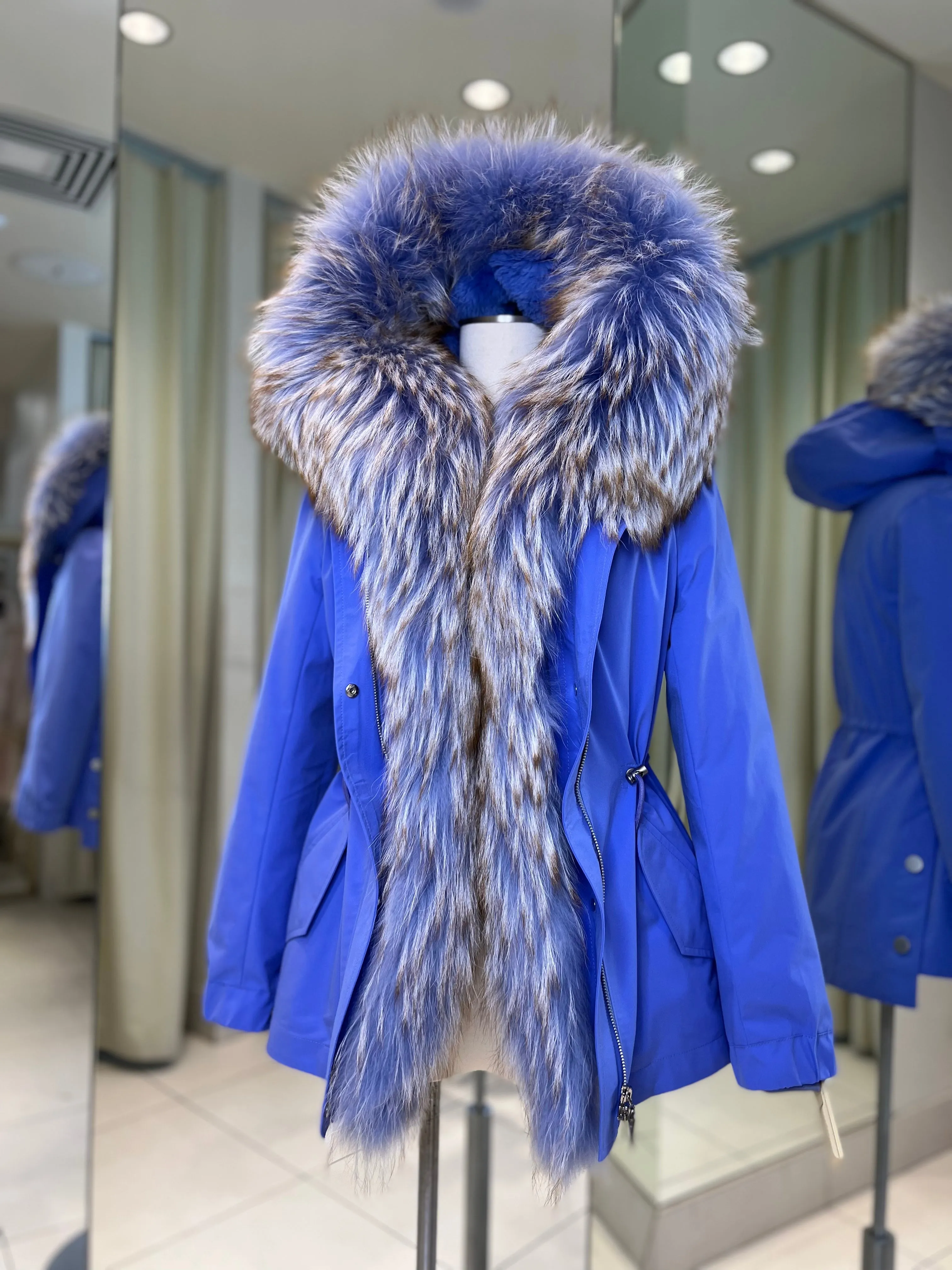 Genuine Fox Fur Rabbit Insulated Parka