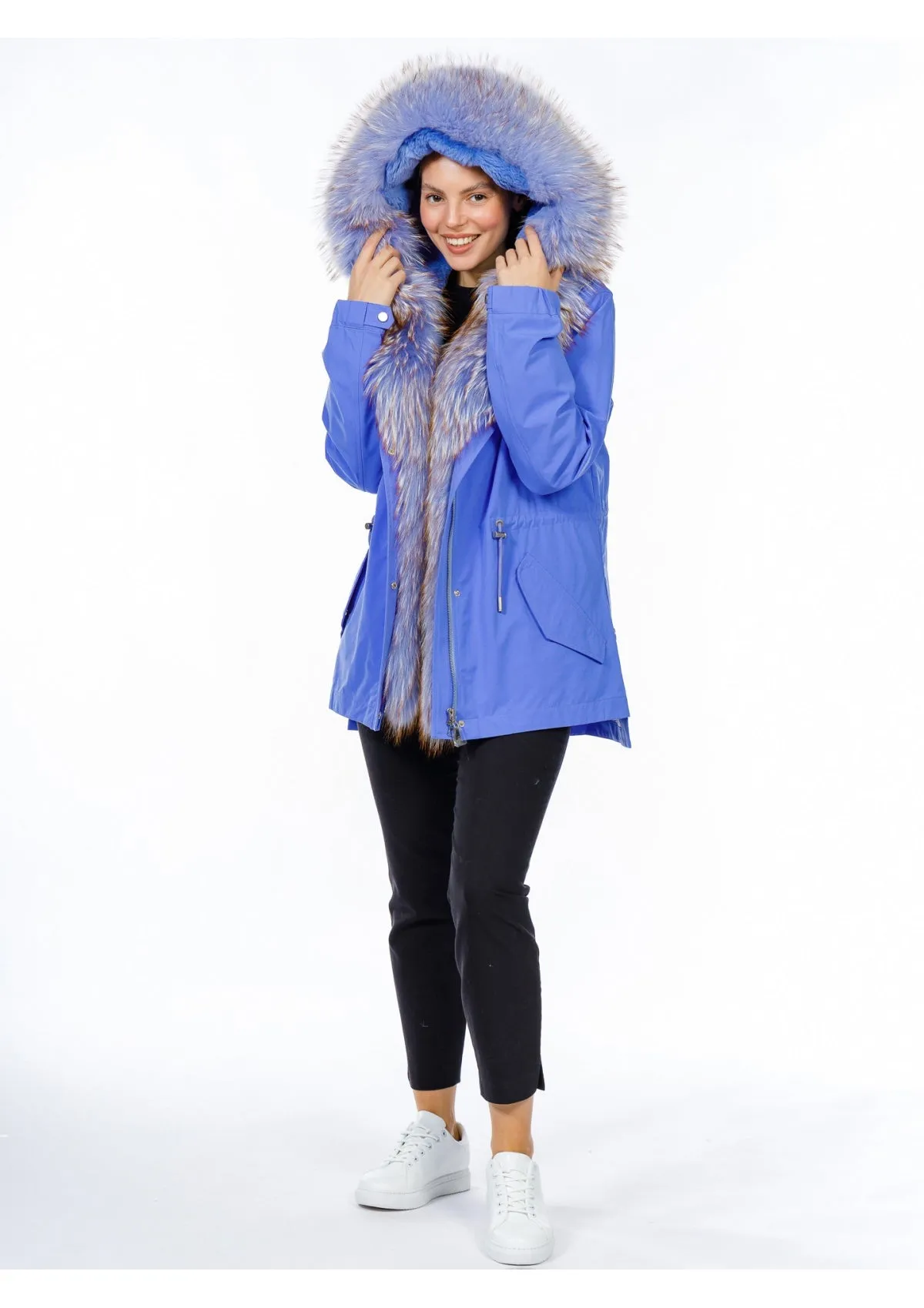 Genuine Fox Fur Rabbit Insulated Parka