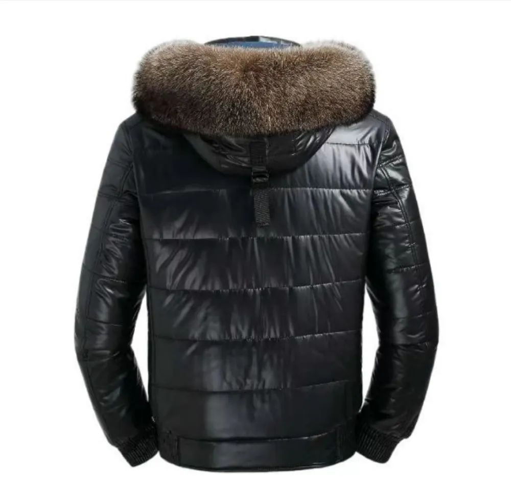 Genuine Fur Trim Camel Hair Fill Jacket