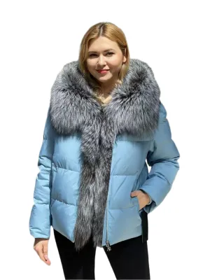 Genuine Silver Fox Down Fill Jacket