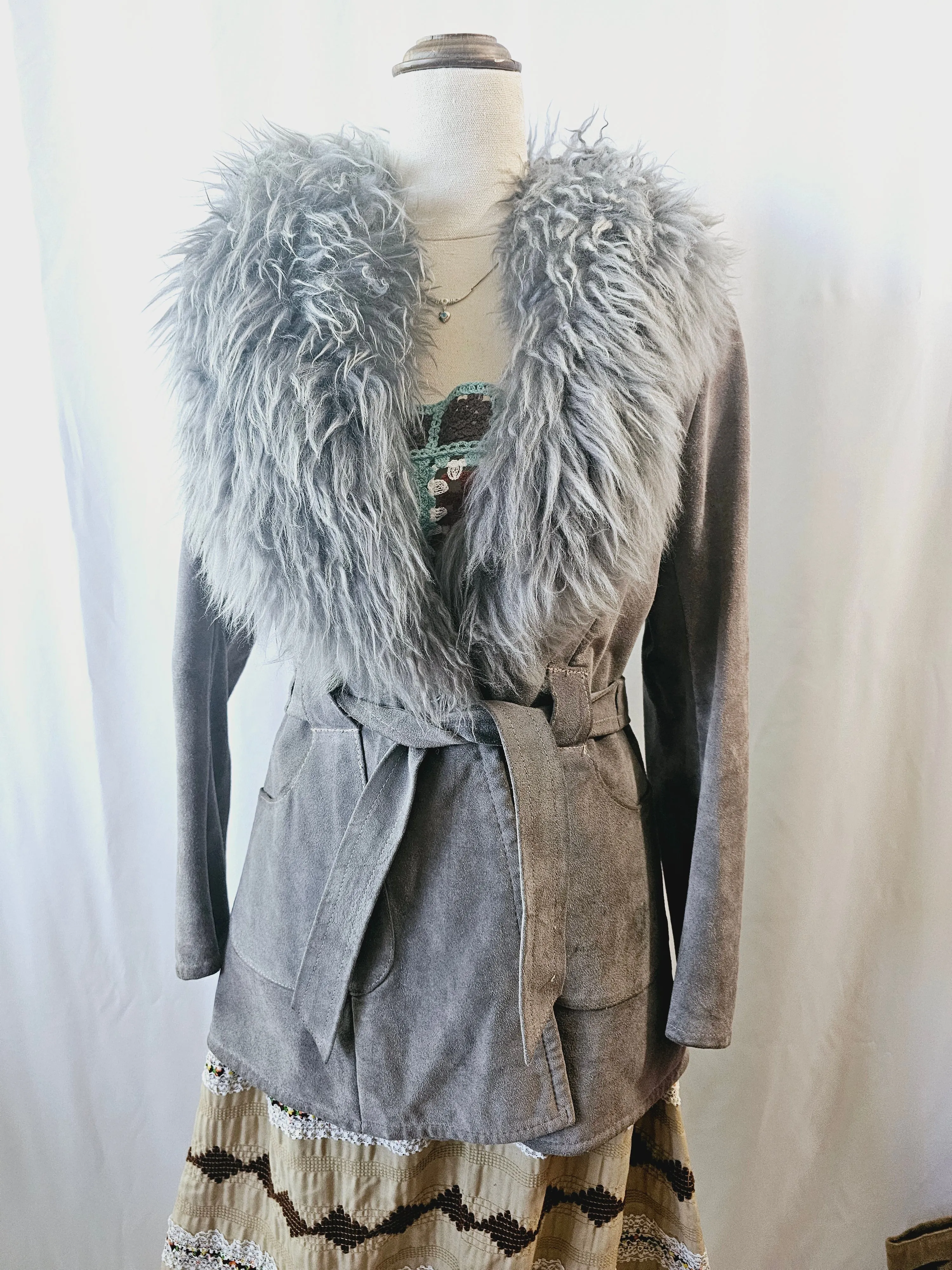 Genuine Vintage Suede 70's Penny Lane Jacket Coat XS/S