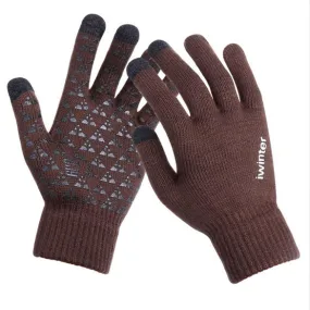 Gloves Outdoor Touchscreen Mittens Solid Women Men Men Casual Street Stretch Warm Winter Fall