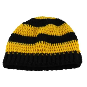 Gold and Black Crochet Beanie Hat Med/Large - JMCH36ML