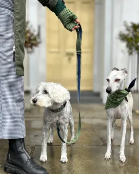 Green dogtooth Design - Luxury Dog Lead set