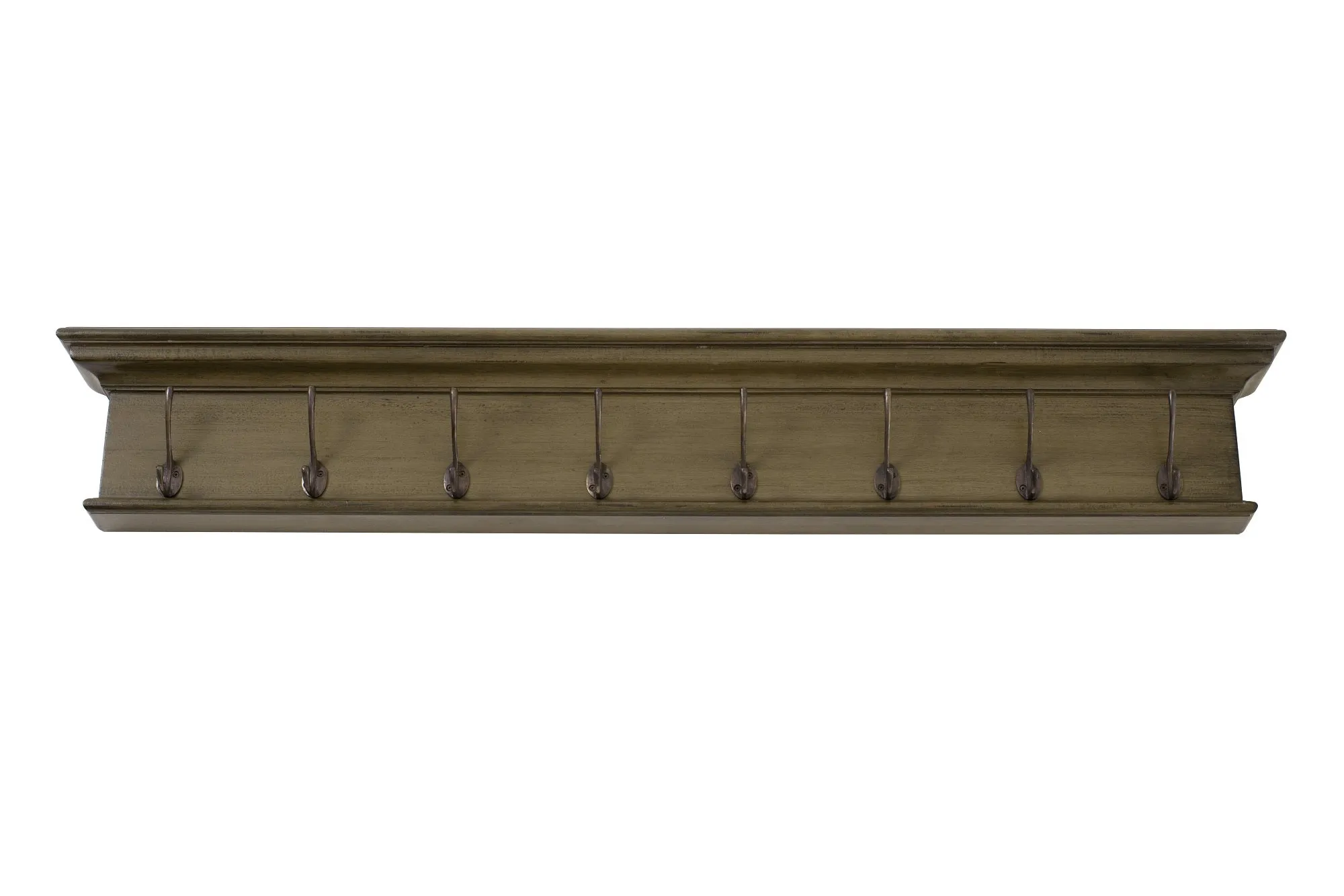 Halifax D161 8-Hook Coat Rack in Green Black Antique